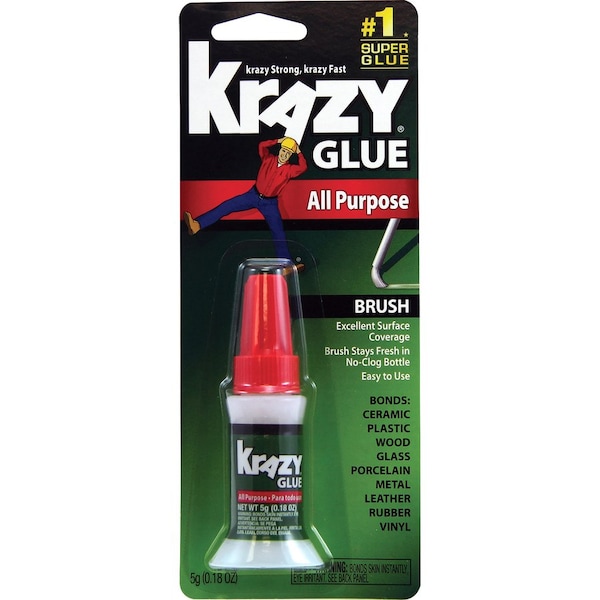 Krazy Glue Krazy Glue Super Strength Cyanoacrylate White All Purpose Brush On 0.18 oz KG92548R - main